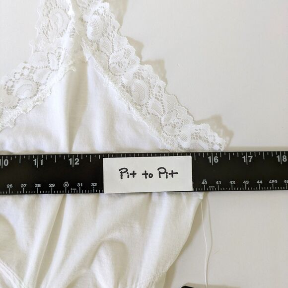 Y2K Womens One Size White Lace Babydoll Cami Tank Top Ruched Romantic Fairy - Picture 6 of 7